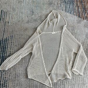 Women's Crochet Hooded Sweater